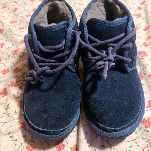 UGG Kids Navy Suede Boots